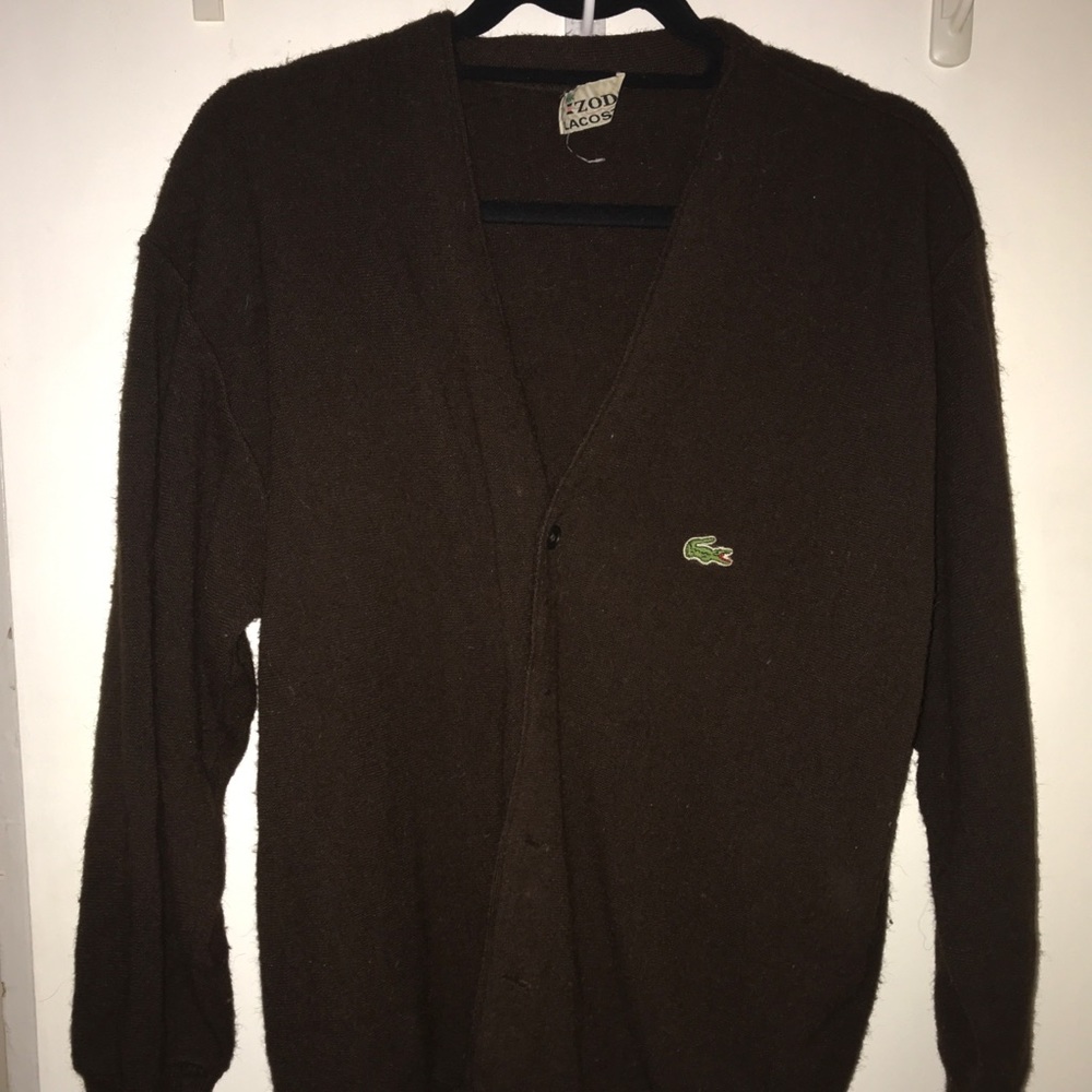 Vintage Brown Lacoste Cardigan